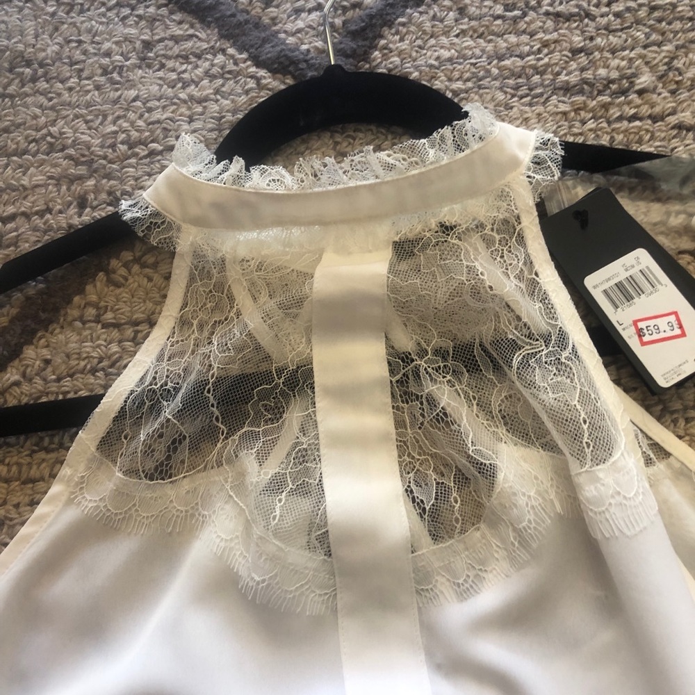 Guess White Lace Top